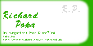 richard popa business card
